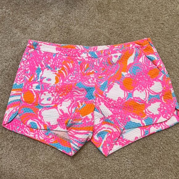 ❤️ Lilly Pulitzer Adie Shorts in Shorley Blue Feeling Tanked - Picture 1 of 8